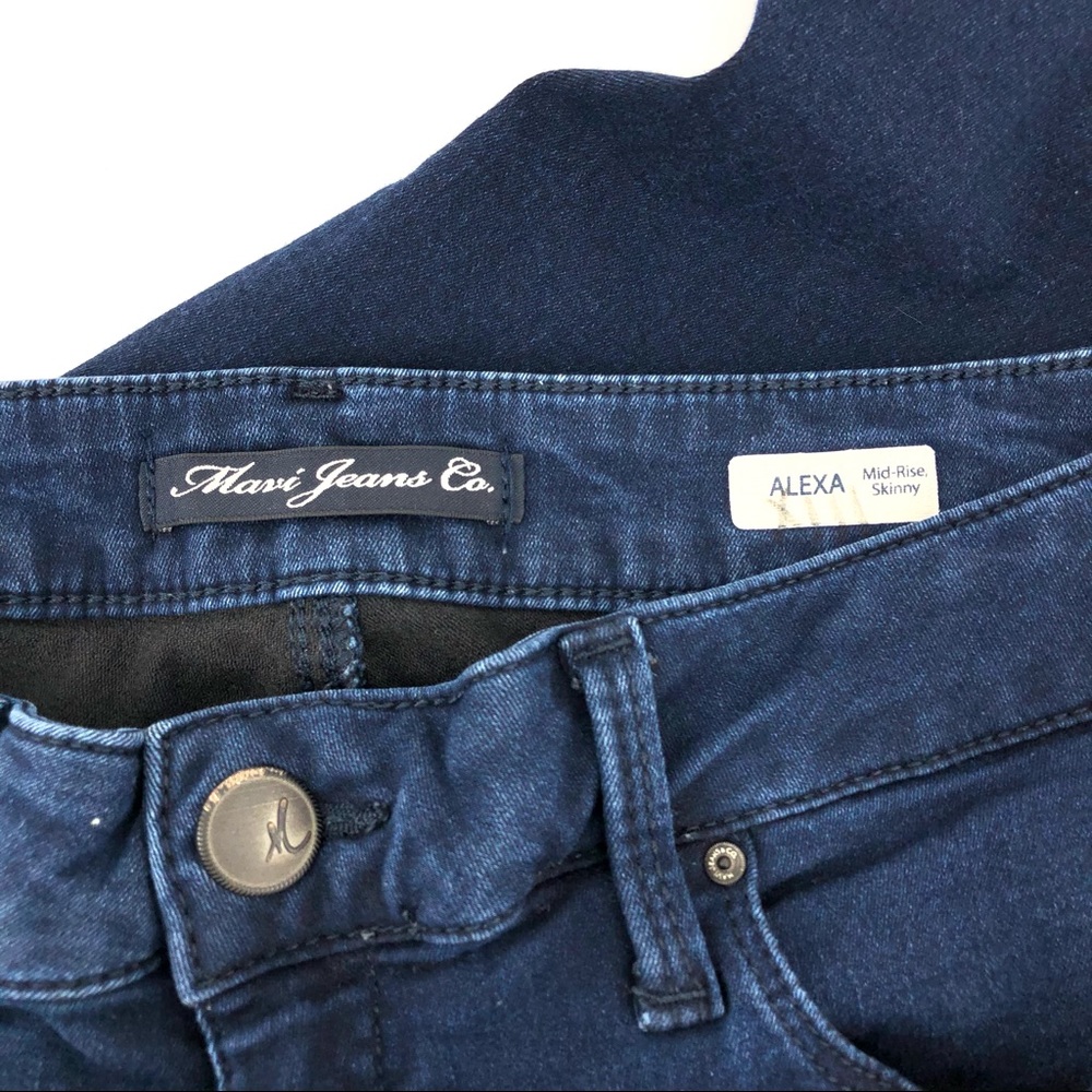 Mavi Blue Alexa Mid Rise Skinny Leg Denim Jeans - Picture 4 of 7